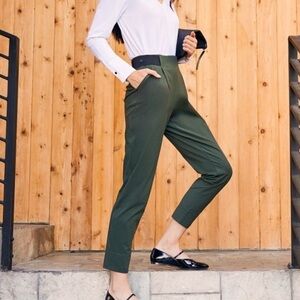 ADAY XL Turn It Up tapered trouser pant moss 0793 green tailored stretch